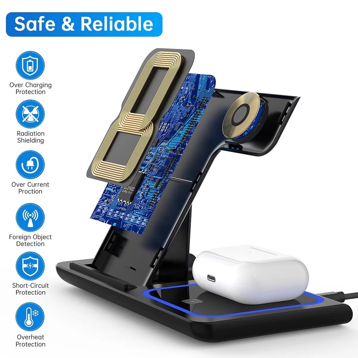  Iphone Charging Station for Iphone  3 in 1 Wireless Charging