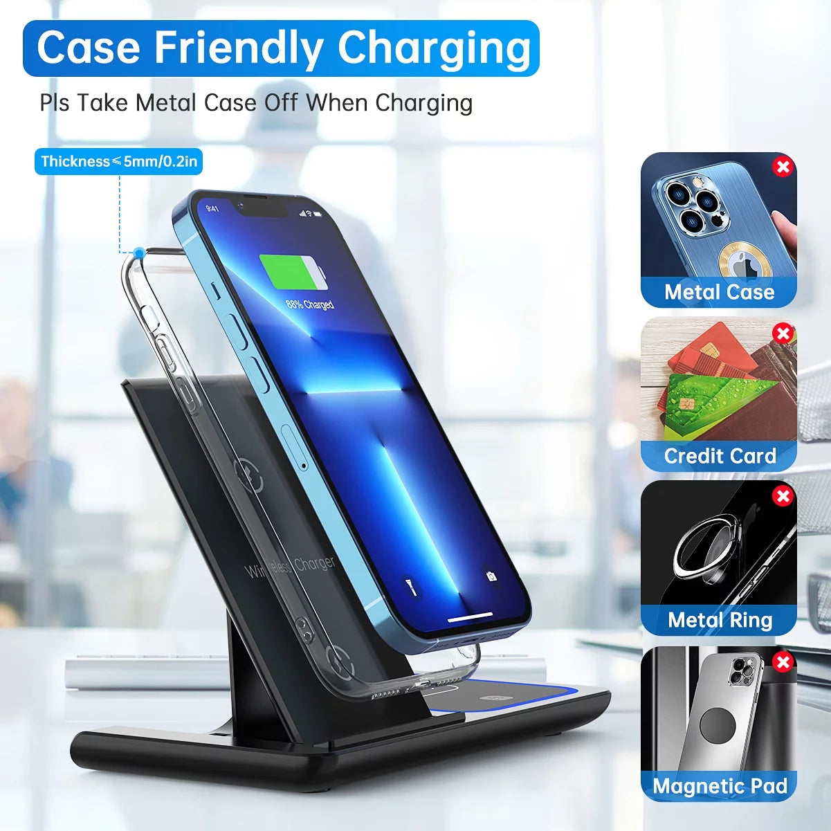  Iphone Charging Station for Iphone  3 in 1 Wireless Charging