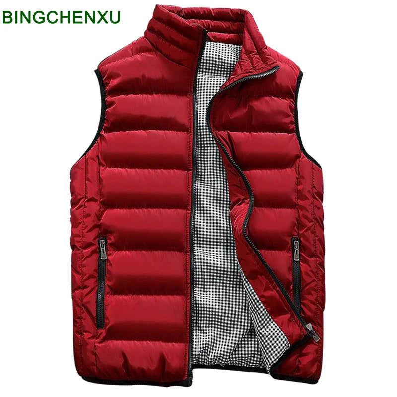 Vest Men Vests Winter Warm