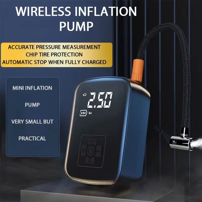 1Pc Wireless Car Air Compressor Air Pump Electric Tire 