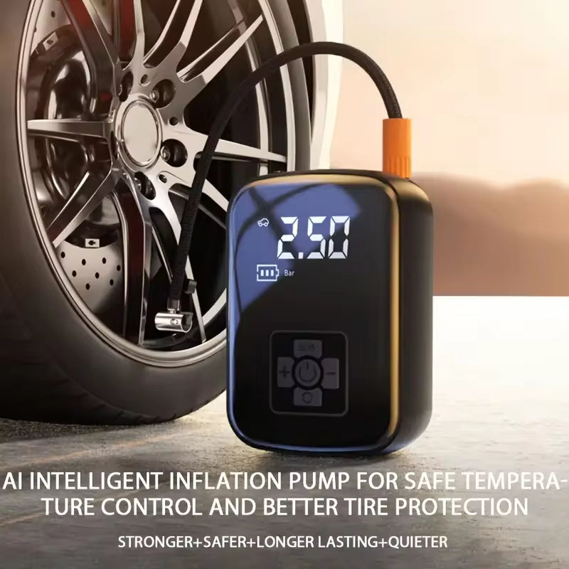 1Pc Wireless Car Air Compressor Air Pump Electric Tire 