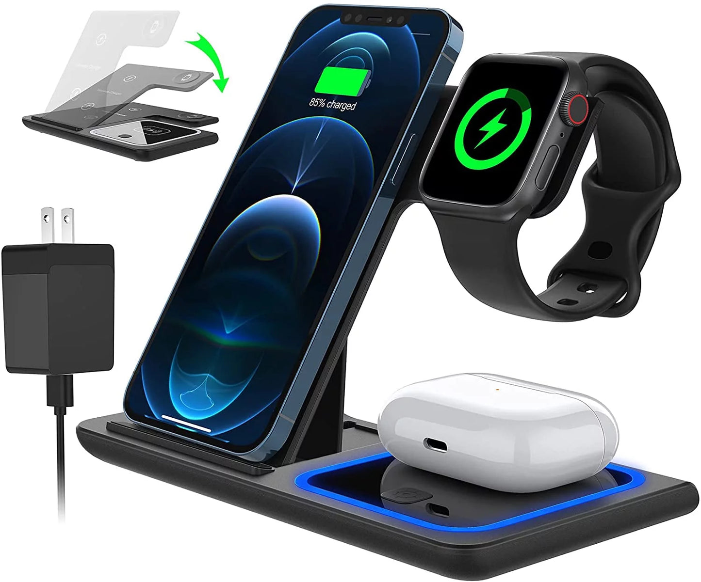  Iphone Charging Station for Iphone  3 in 1 Wireless Charging